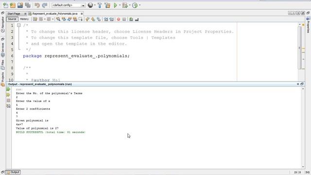 Polynomial Evaluation Java Code смотреть онлайн