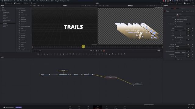 Using Trails Davinci Resolve Fusion смотреть онлайн