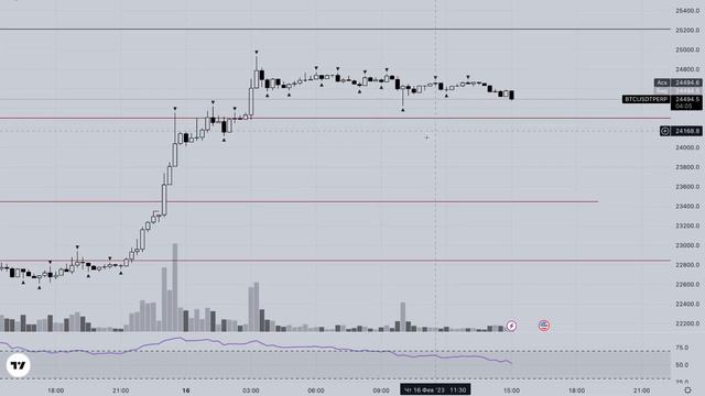 Обзор BTC / Все цели достигнуты? Куда дальше ? 16.02.2023 смотреть онлайн
