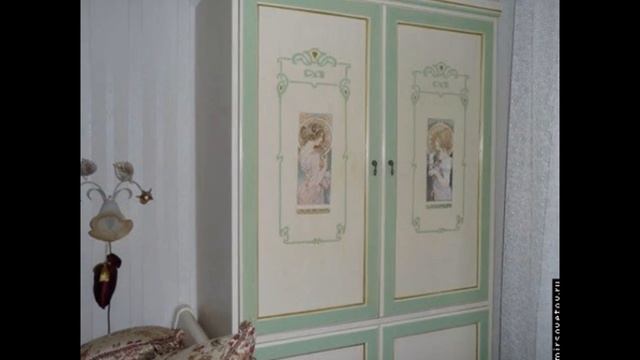 Декупаж мебели обоями своими руками смотреть онлайн