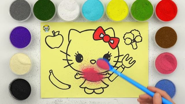 Sand painting healthy food for kids смотреть онлайн