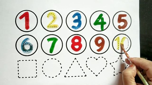 Easy draw and paint numbers ans shapes, 123 numbers, 123 numbers name, 1234, 12345 смотреть онлайн