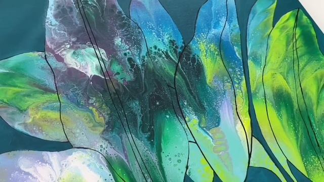 NEGATIVE ACRYLIC POUR CREATIVE FLUIDART PAINTING inspirational art tutorial смотреть онлайн
