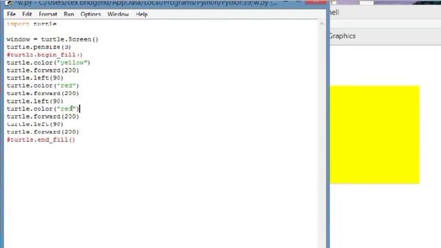 DRAW A SQUARE USING TURTLE MODULE in PYTHON(BASIC+FOR LOOP) |FILIPINO/TAGALOG| смотреть онлайн