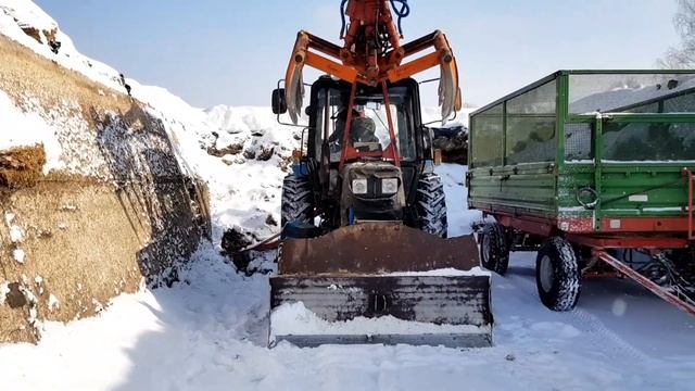 Едем за кормами . Вывоз навоза. Погрузка соломы. Доставка кукурузы. МАРТ 2021 смотреть онлайн