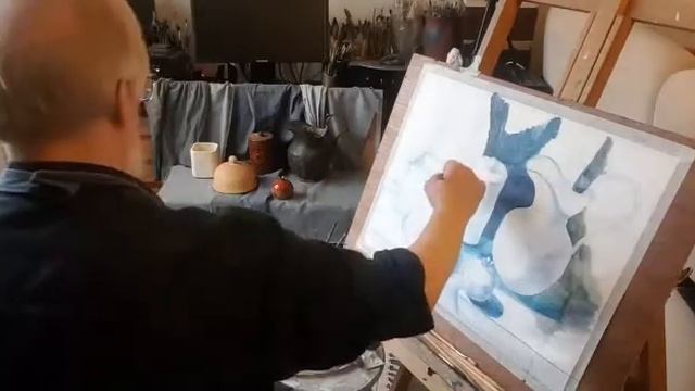 Бурбицкий И.В. _ ☆Композиция☆ "Натюрморт" задание_9 Выразительность группы предметов натюрморта смотреть онлайн