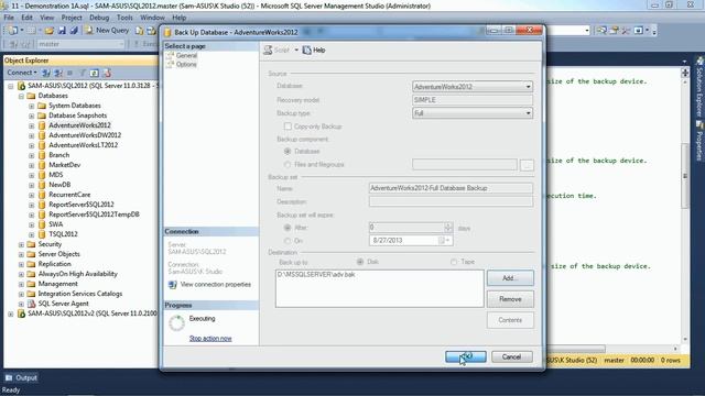 Administering Microsoft SQL Server 2012: Backing Up a Database смотреть онлайн