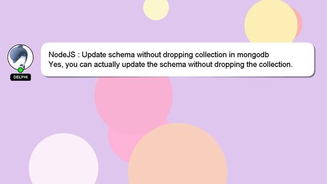 NodeJS : Update schema without dropping collection in mongodb смотреть онлайн