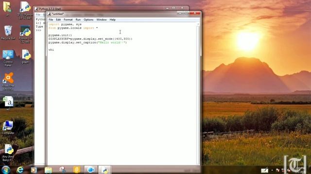 Hello world! Starting of make a game in python смотреть онлайн