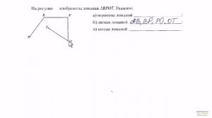 Ломаная, ее вершины и звенья