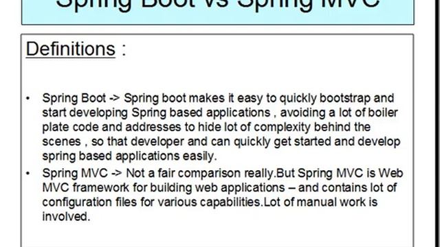 Spring Boot vs Spring MVC смотреть онлайн