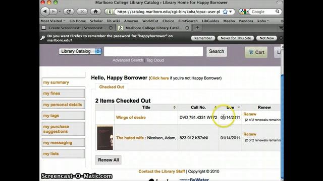 Renew your Marlboro College library books смотреть онлайн
