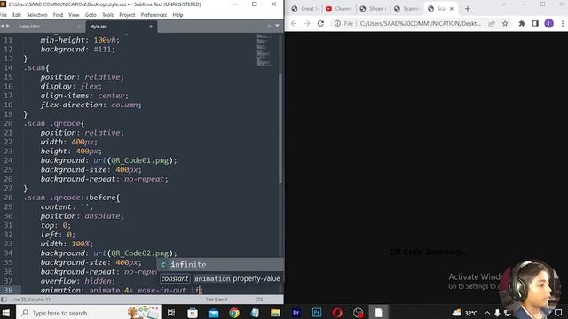 CSS QR Code Scanner Animation Effects | Html CSS | ProgrammingWithRayyan смотреть онлайн