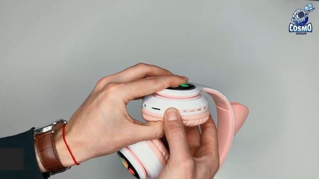 Наушники с ушками - розовые смотреть онлайн