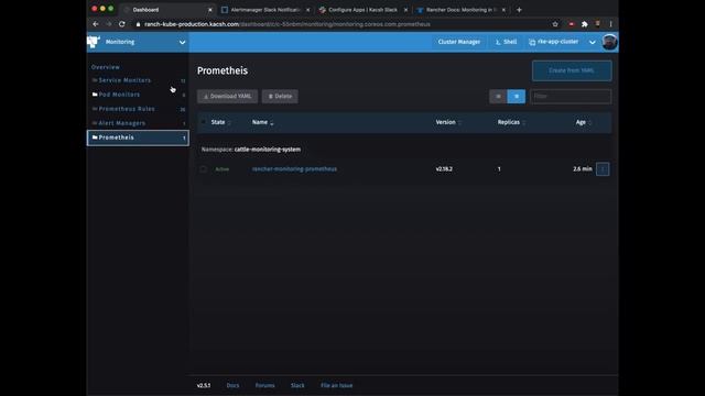 Rancher 2.5.1 Monitoring and Alerting with Prometheus, Grafana, and AlertManager in the homelab смотреть онлайн