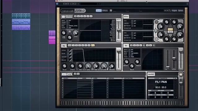 Cakewalk Z3TA+2 Virtual Synth Basic Patch Creation - Overview смотреть онлайн