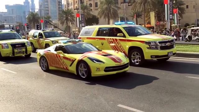 Автомобили полиции Дубая,скорой помощи,службы спасения смотреть онлайн