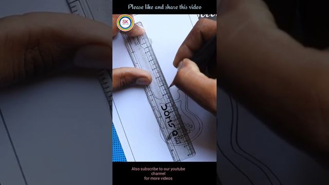 Simple guitar drawing with pencil for beginners #short смотреть онлайн