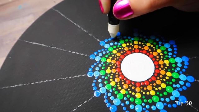 Dot Mandala PINWHEEL Design Step By Step Tutorial | Lydia May