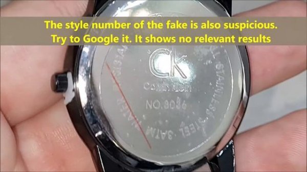 Calvin Klein watch real vs fake review. How to spot counterfeit Calvin Klein wrist watch