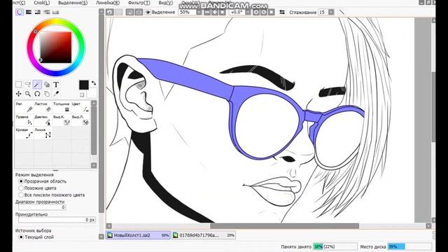 РИСУЕМ ЧБ АРТ В PAINT TOOL SAI! смотреть онлайн