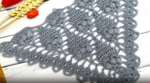 Вязание крючком: Красивая ажурная шаль