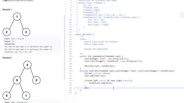 LEETCODE Medium (Challenge) | 129 - Sum Root to Leaf Numbers | JAVA смотреть онлайн