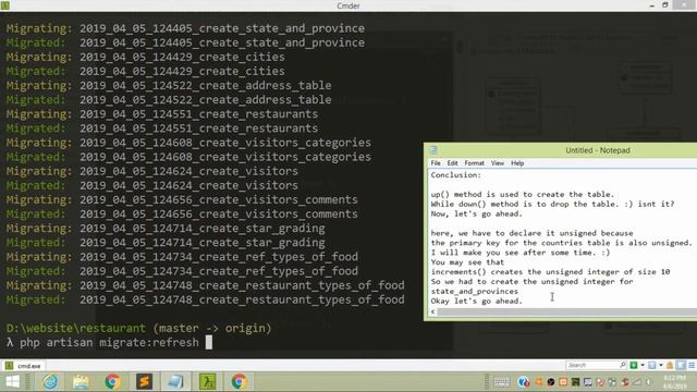 9. Creating Tables using Migration Files in Laravel Part 2 смотреть онлайн