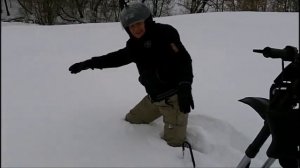 пибайк с самодельным гусеничным модулем