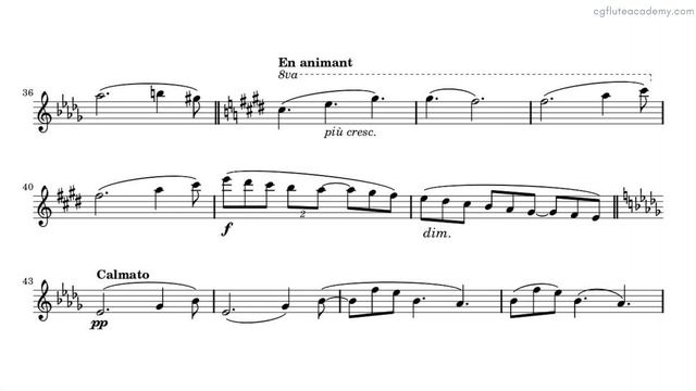 Claude Debussy – Clair de lune ♩. = 54 (Actual Speed) Flute & Piano midi with metronome смотреть онлайн