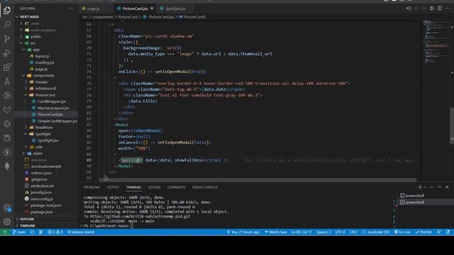 NASA - Infinite scroll, tailwind, App dir | Next.js 13 Interview project смотреть онлайн