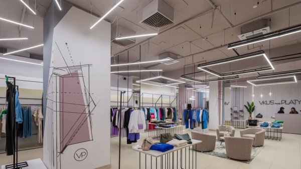 Освещение магазина одежды