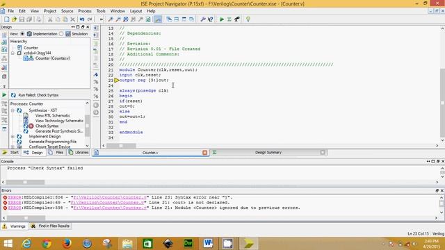 FPGA Verilog Tutorial using Xilinx ISE смотреть онлайн