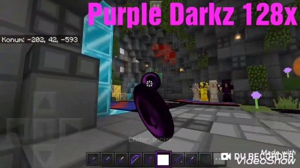 Purple Darkz 128x128 texture pack pvp fps+++ Boost Minecraft Pe