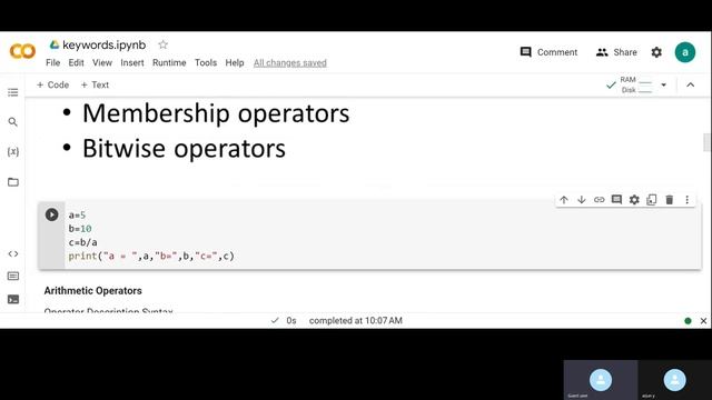 python keywords ,arithmetic operators,comparison operator basics(In HINDI)-for Begineers смотреть онлайн