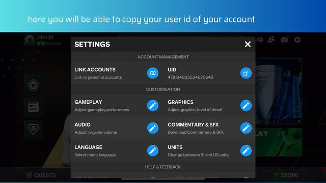 How To Copy UID Of Your Account In EA FC MOBILE 24