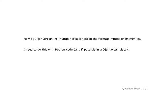 Django : Convert seconds to hh:mm:ss in Python смотреть онлайн
