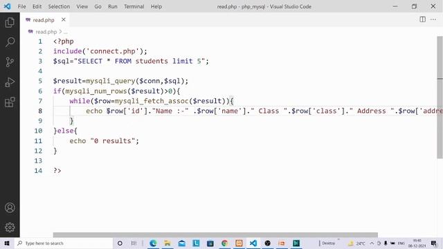 read data from mysql database and set limit website development with php смотреть онлайн