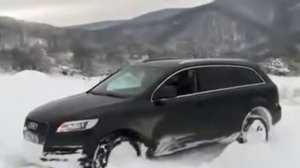 АУДИ Q7 тест на проходимость по снегу