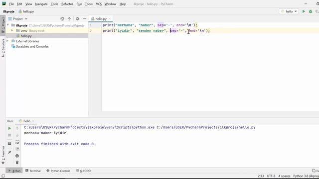 Python Print, Sep, End Fonksiyonlarının Kullanımı смотреть онлайн
