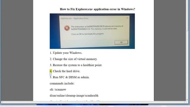 Fix Explorer.exe application error in Windows смотреть онлайн