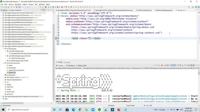 Spring Boot XML Configuration Example ? | XML Defined Beans in Spring Boot | Tutorial in Hindi смотреть онлайн