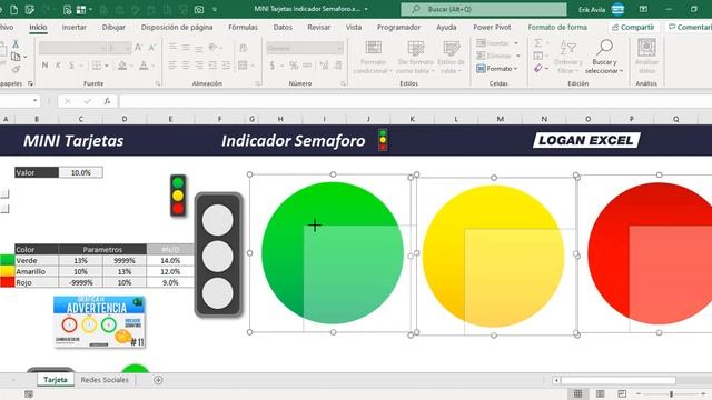 ? MINI Tarjeta Indicador Semáforo en Excel ?, crea indicadores para tus Dashboard en Excel, KPI смотреть онлайн