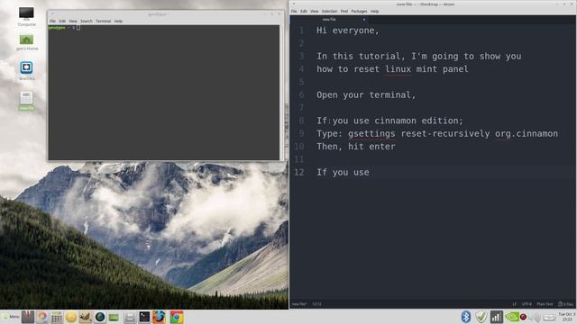 Reset panel defaults in Linux Mint смотреть онлайн
