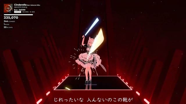 【BeatSaber】DECO*27 - シンデレラ feat. 初音ミク【低スペックPCとOculus Quest 2だけでトラッキング】 смотреть онлайн