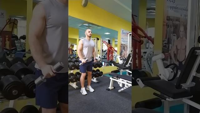 Разводка гантелей в сторону стоя смотреть онлайн