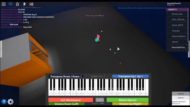Playing virtual piano on roblox part 1(read description after you watch this video смотреть онлайн