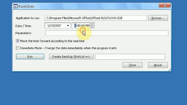 Run as Date - Tell programs to run as a specified date. смотреть онлайн