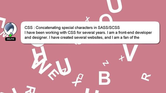 CSS : Concatenating special characters in SASS/SCSS смотреть онлайн