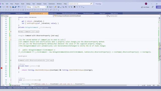 How to use DelegateCommand of Prism in WPF step by step смотреть онлайн